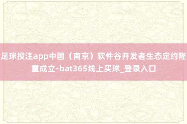 足球投注app中国(南京)软件谷开发者生态定约隆重成立-bat365线上买球_登录入口 足球投注app中国(南京)软件谷开发者生态定约隆重成立-bat365线上买球_登录入口