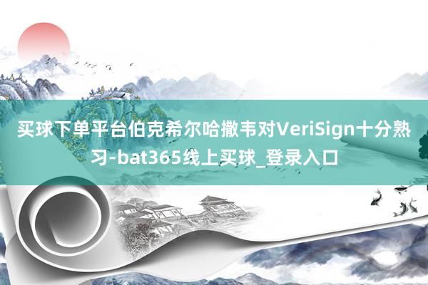 买球下单平台　　伯克希尔哈撒韦对VeriSign十分熟习-bat365线上买球_登录入口