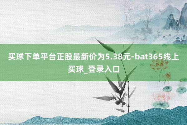 买球下单平台正股最新价为5.38元-bat365线上买球_登录入口